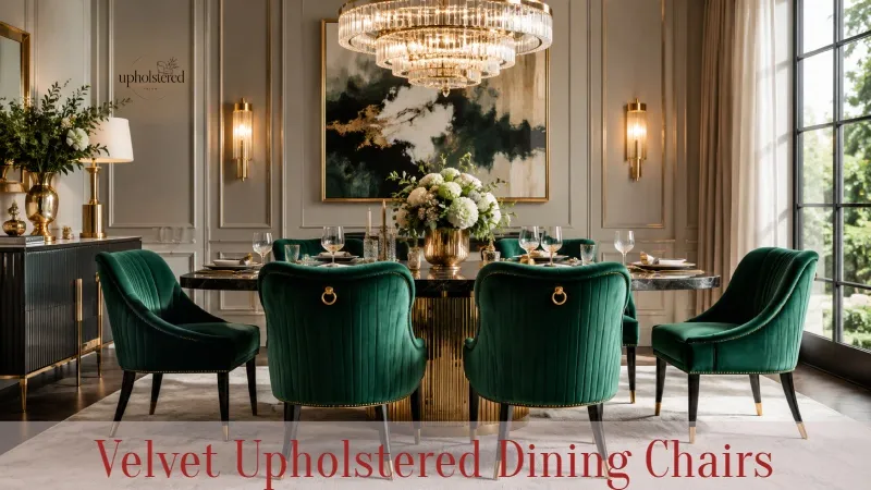 Velvet Upholstered Dining Chairs