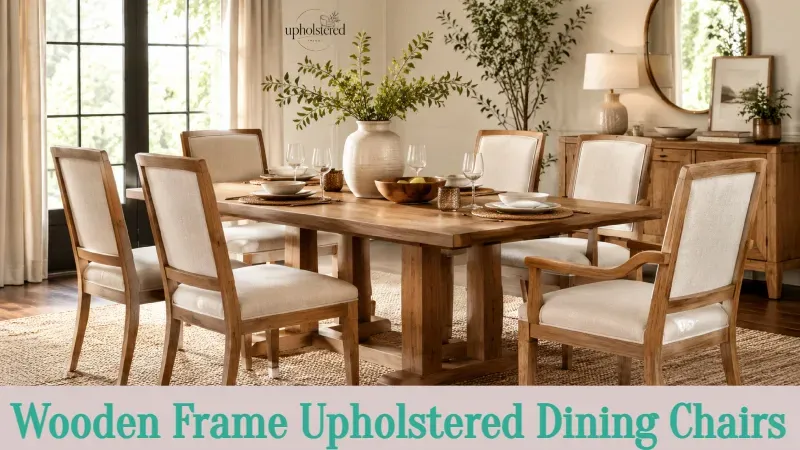 Wooden Frame Upholstered Dining Chairs