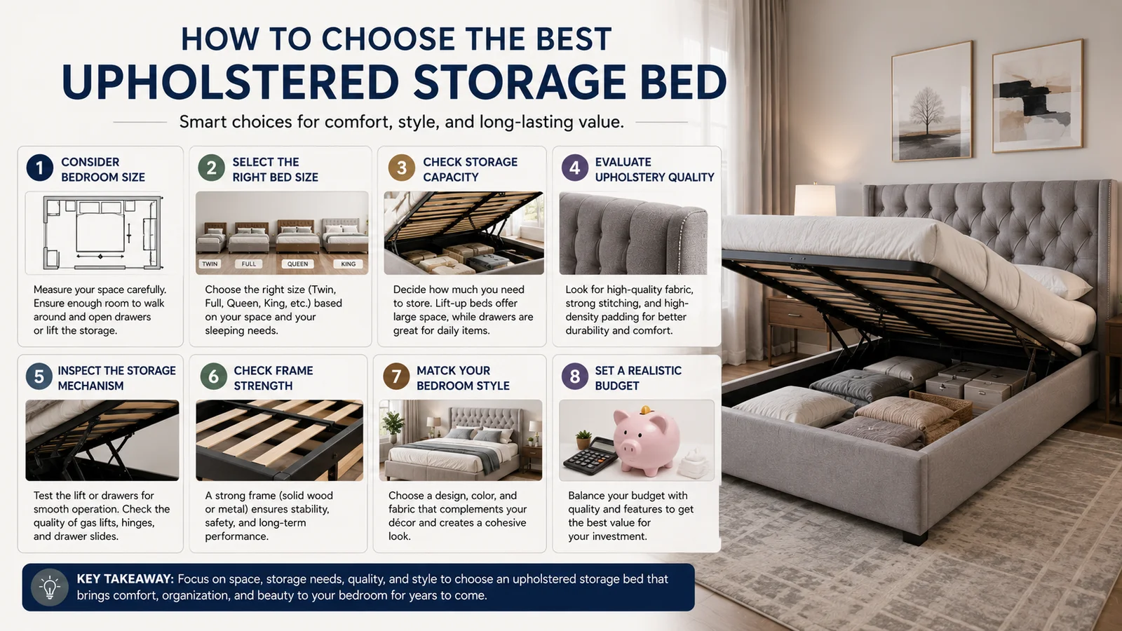 How to Choose the Best Upholstered Storage Bed